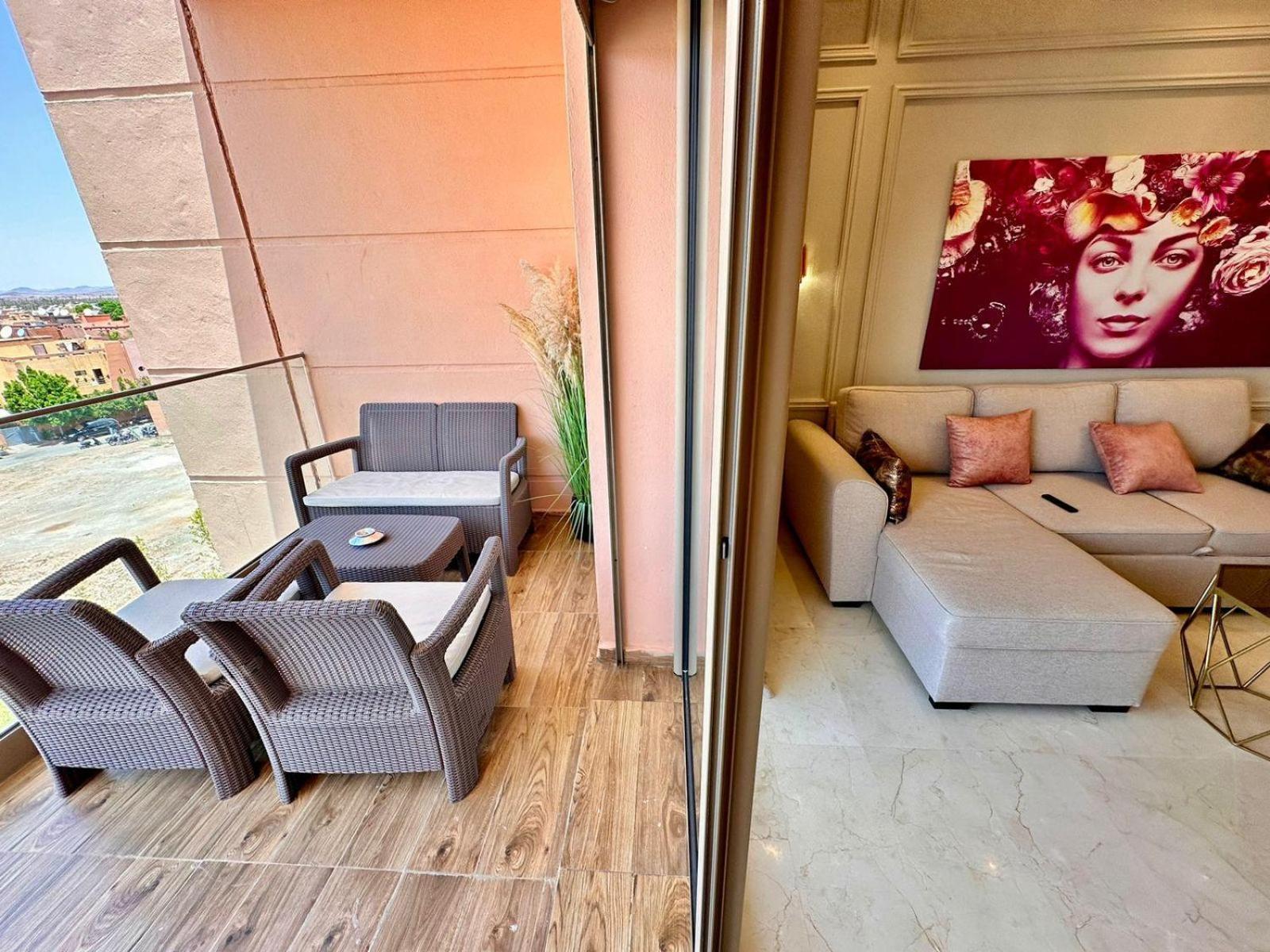 Appartement Luxueux Avec Piscine 10 Minutes Du Centre Ville Marrakesz Zewnętrze zdjęcie