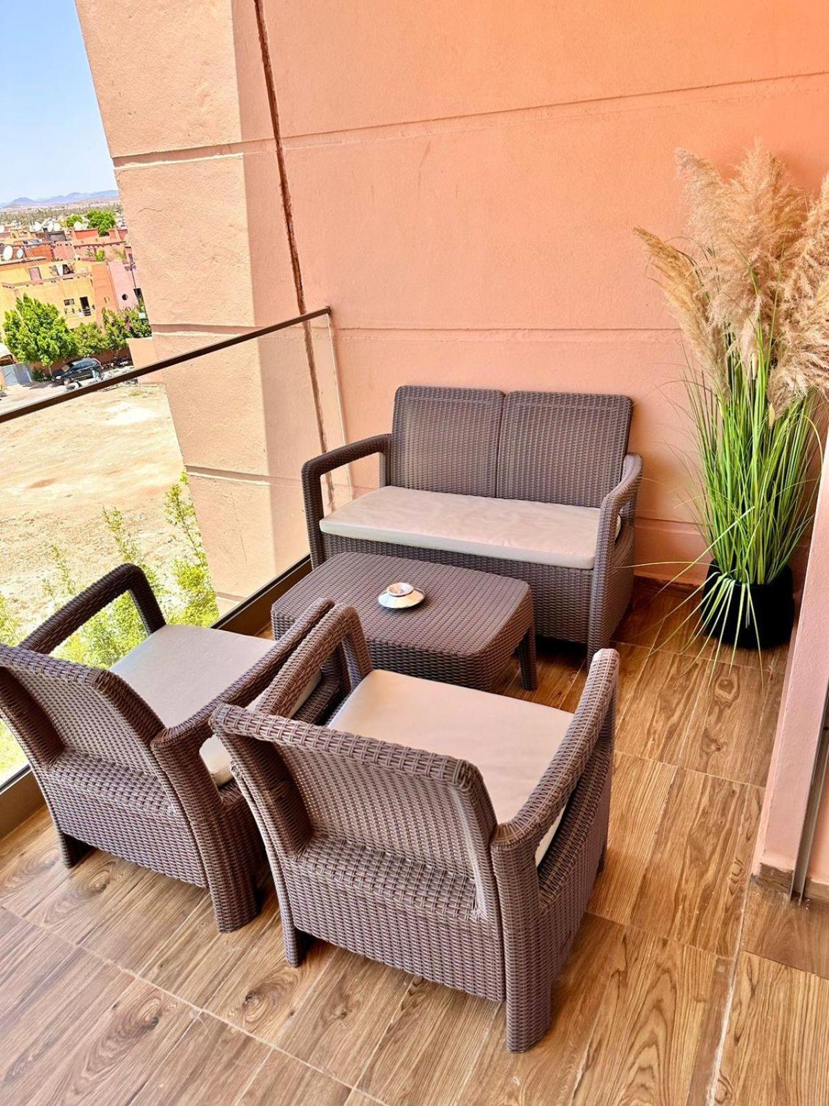 Appartement Luxueux Avec Piscine 10 Minutes Du Centre Ville Marrakesz Zewnętrze zdjęcie