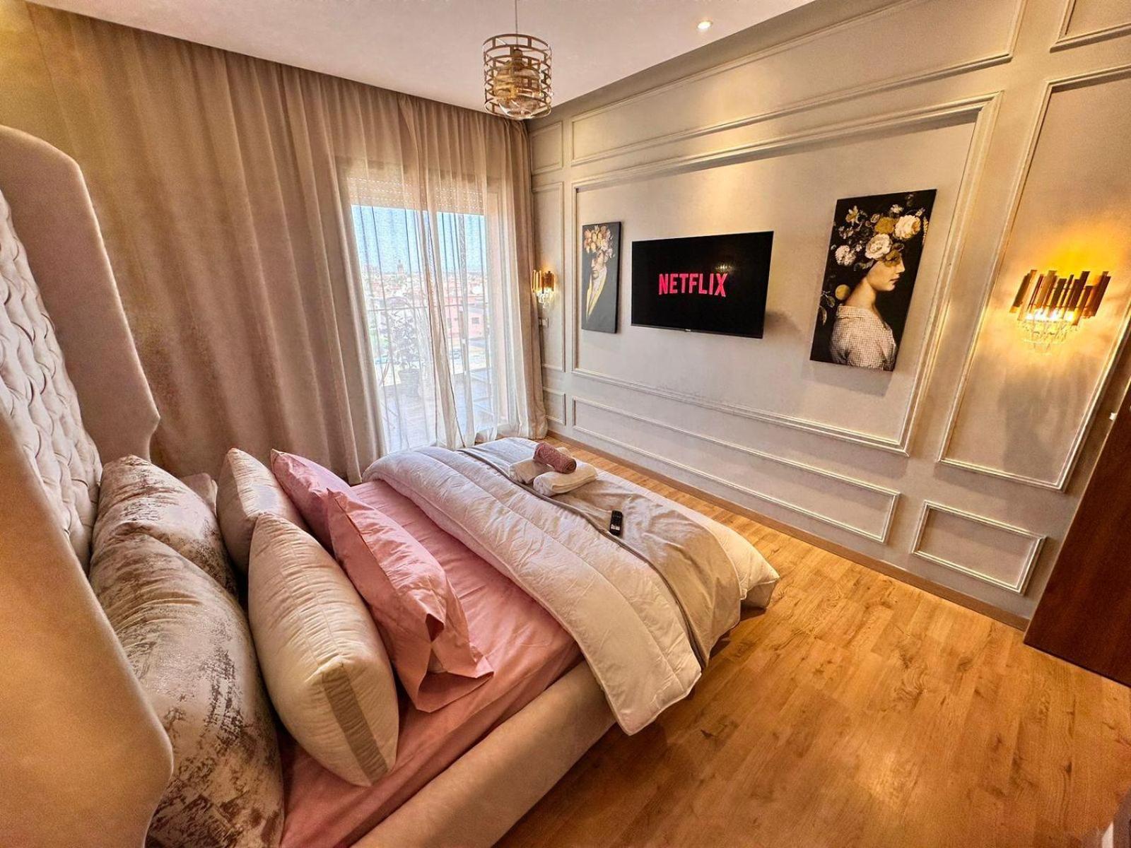 Appartement Luxueux Avec Piscine 10 Minutes Du Centre Ville Marrakesz Zewnętrze zdjęcie